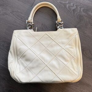 SALVATORE FERRAGAMO Cream Quilted Women's Bag